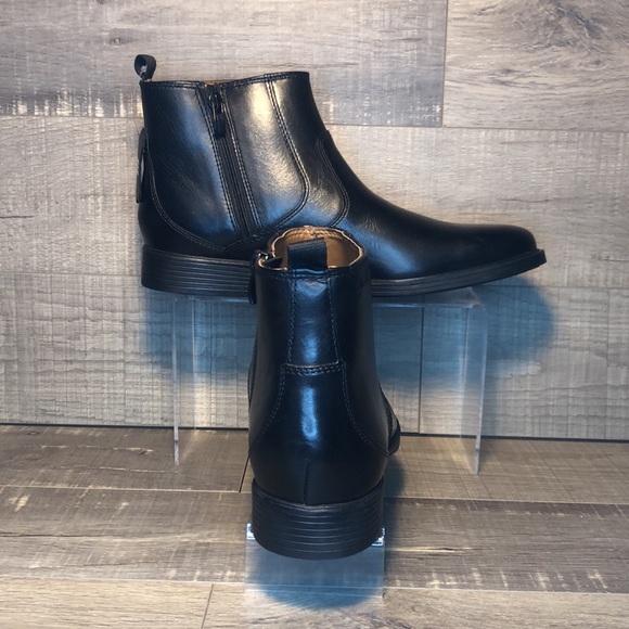 Clarks - Whiddon Zip Black Leather - Picture 3 of 6